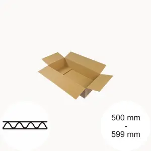 Einwelliger Karton bis 599 mm Länge