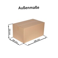 Karton 50x30x25 cm - Versandkarton 500x300x250 mm