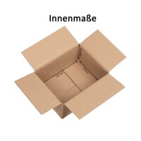 Karton 21x17x11 cm - Versandkarton 217x172x110 mm - zweiwelliger Faltkarton