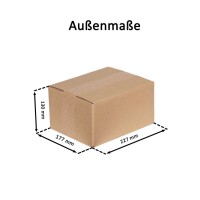 Karton 21x17x11 cm - Versandkarton 217x172x110 mm - zweiwelliger Faltkarton