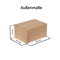 Karton 30x21x15 cm - Versandkarton 304x217x150 mm - zweiwelliger Faltkarton