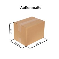 Karton 31x22x22 cm - Versandkarton 315x225x225 mm - zweiwelliger Faltkarton