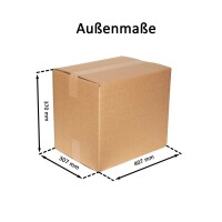 Karton 40x30x35 cm - Versandkarton 400x300x350 mm - zweiwelliger Faltkarton