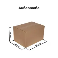 Karton 42x30x25 cm - Versandkarton 427x304x250 mm - zweiwelliger Faltkarton