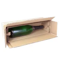 Flaschenkarton 43 x 13 x 13 cm mit Fixier-Einlage