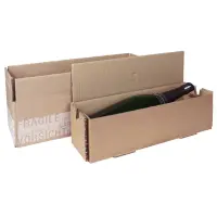 Flaschenkarton 43 x 13 x 13 cm mit Fixier-Einlage
