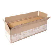 Flaschenkarton 43 x 13 x 13 cm mit Fixier-Einlage