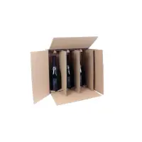Flaschenkarton 43 x 40 x 13 cm mit Fixier-Einlage
