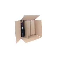 Flaschenkarton 43 x 40 x 13 cm mit Fixier-Einlage