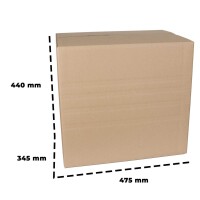 Karton 47x34x43 cm - Versandkarton 470x340x430 mm - zweiwelliger Faltkarton