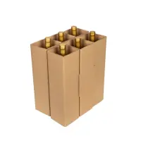 Versandhülse aus Wellpappe für 6 Flaschen