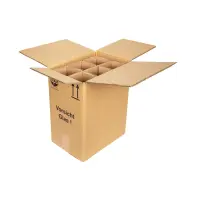 Versandhülse aus Wellpappe für 6 Flaschen