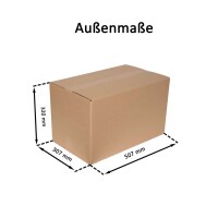 Karton 50x30x30 cm - Versandkarton 500x300x300 mm - zweiwelliger Faltkarton