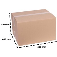 Karton 50x40x30 cm - Versandkarton 500x400x300 mm - zweiwelliger Faltkarton