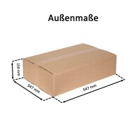 Karton 53x33x12 cm - Versandkarton 535x335x125 mm - zweiwelliger Faltkarton
