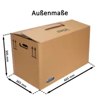 Umzugskarton 650 x 350 x 370 mm 2-wellig