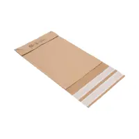 Retouren-Versandtasche aus Papier 300x190x50 mm mit 2 Klebestreifen Aufreißfaden Blockboden