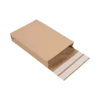 Retouren-Versandtasche aus Papier 300x190x50 mm mit 2 Klebestreifen Aufreißfaden Blockboden