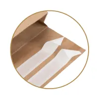 Retouren-Versandtasche aus Papier 300x190x50 mm mit 2 Klebestreifen Aufreißfaden Blockboden
