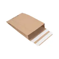 Retouren-Versandtasche aus Papier 300x190x50 mm mit 2 Klebestreifen Aufreißfaden V-boden