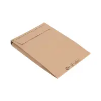 Retouren-Versandtasche aus Papier 300x190x50 mm mit 2 Klebestreifen Aufreißfaden V-boden