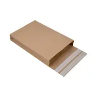 Retouren-Versandtasche aus Papier 350x250x50 mm mit 2 Klebestreifen Aufreißfaden Blockboden