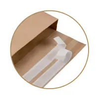 Retouren-Versandtasche aus Papier 350x250x50 mm mit 2 Klebestreifen Aufreißfaden Blockboden