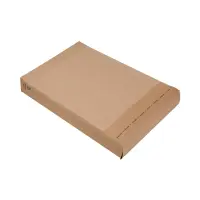 Retouren-Versandtasche aus Papier 350x250x50 mm mit 2 Klebestreifen Aufreißfaden Blockboden