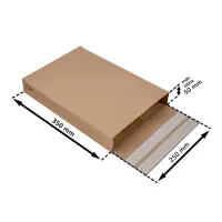 Retouren-Versandtasche aus Papier 350x250x50 mm mit 2 Klebestreifen Aufreißfaden Blockboden
