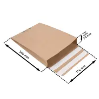 Retouren-Versandtasche aus Papier 350x250x50 mm mit 2...