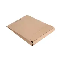 Retouren-Versandtasche aus Papier 350x250x50 mm mit 2 Klebestreifen Aufreißfaden V-boden