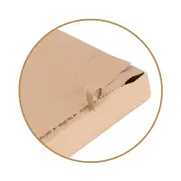 Retouren-Versandtasche aus Papier 350x250x50 mm mit 2 Klebestreifen Aufreißfaden V-boden