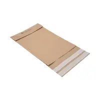 Retouren-Versandtasche aus Papier 410x260x70 mm mit 2 Klebestreifen Aufreißfaden Blockboden