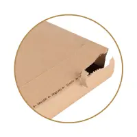 Retouren-Versandtasche aus Papier 410x260x70 mm mit 2 Klebestreifen Aufreißfaden V-boden