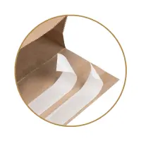 Retouren-Versandtasche aus Papier 350x250x80 mm mit 2 Klebestreifen Aufreißfaden Blockboden