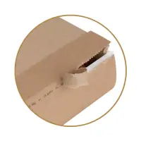 Retouren-Versandtasche aus Papier 350x250x80 mm mit 2 Klebestreifen Aufreißfaden Blockboden