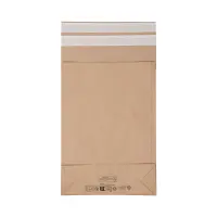 Retouren-Versandtasche aus Papier 350x250x80 mm mit 2 Klebestreifen Aufreißfaden Blockboden