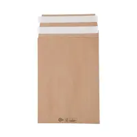 Retouren-Versandtasche aus Papier 350x250x80 mm mit 2 Klebestreifen Aufreißfaden V-boden