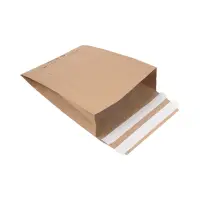 Retouren-Versandtasche aus Papier 350x250x80 mm mit 2 Klebestreifen Aufreißfaden V-boden