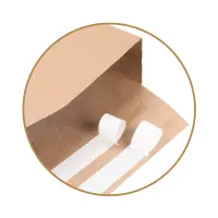 Retouren-Versandtasche aus Papier 350x250x80 mm mit 2 Klebestreifen Aufreißfaden V-boden