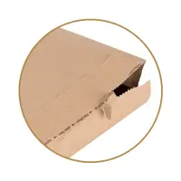 Retouren-Versandtasche aus Papier 350x250x80 mm mit 2 Klebestreifen Aufreißfaden V-boden