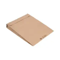 Retouren-Versandtasche aus Papier 350x250x80 mm mit 2 Klebestreifen Aufreißfaden V-boden