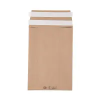 Retouren-Versandtasche aus Papier 350x250x80 mm mit 2 Klebestreifen Aufreißfaden V-boden