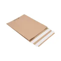 Retouren-Versandtasche aus Papier 350x250x80 mm mit 2 Klebestreifen Aufreißfaden V-boden