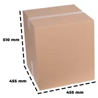 Karton 45x45x50 cm - Versandkarton 450 x 450 x 500 mm - Fefco 0201 Faltkarton