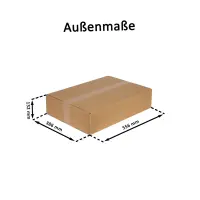 Karton 55x38x12 cm - Versandkarton 550 x 380 x 120 mm - Fefco 0201 Faltkarton