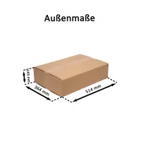 Karton 50x35x12 cm - Versandkarton 500 x 350 x 115 mm -2-welliger Faltkarton