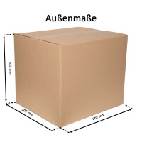 Karton 60x50x50 cm - Versandkarton 600x500x500 mm - zweiwelliger Faltkarton