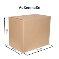 Karton 60x40x40 cm - Versandkarton 600 x 400 x 400 mm -2-welliger Faltkarton