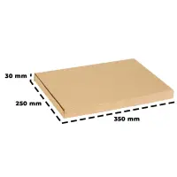 Faltschachtel 35x25x3 cm - Versandkarton 350 x 250 x 30 mm - Fefco 0426 Schachtel